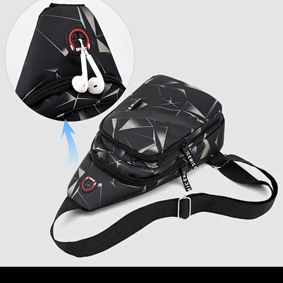 Nylon Chest Bags For Travel, lightweight, BLUE RED AND GREY AVAILABLE - Picture 2 of 8